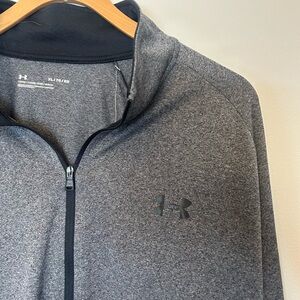 NWT Under Armour Men's XL Heather Gray 1/4 Zip Performance Jacket